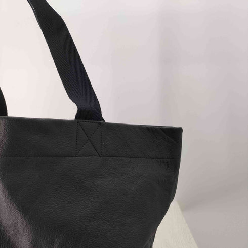 ヨウジヤマモト Yohji Yamamoto シグネチャーロゴカウレザートートバッグ S メンズ ONE SIZE
